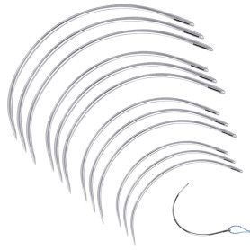 SYEYCW 40 Pièces Aiguille Courbe Cuir