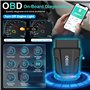 Scanner OBD2 amélioré Lecteur de Code de Voiture sans Fil avec Bluetooth 5.4 détection Automatique du Moteur, Mini Outil de Diag