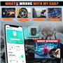 Scanner OBD2 amélioré Lecteur de Code de Voiture sans Fil avec Bluetooth 5.4 détection Automatique du Moteur, Mini Outil de Diag