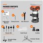 Fexrror Affleureuse Sans Fil Compatible avec Batterie Makita 18 V, Brushless Affleureuse Sans Fil avec 6 Vitesses, 10000-30000RP