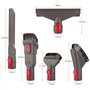 Buse Brosse Accessoires Kit avec Tuyau Extensible pour Dyson V7 V8 V10 V11 V11 SV10 SV11 SV14 Aspirateur, Quick Release Nettoyag