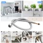 Tuyaux de Raccordement Flexible Monobloc Tuyau Tressé M10 x 1/2 '' BSP 60cm Tuyaux d'arrivée d'eau Tuyau Flexible Robinet Lavabo