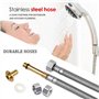 Tuyaux de Raccordement Flexible Monobloc Tuyau Tressé M10 x 1/2 '' BSP 60cm Tuyaux d'arrivée d'eau Tuyau Flexible Robinet Lavabo