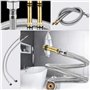 Tuyaux de Raccordement Flexible Monobloc Tuyau Tressé M10 x 1/2 '' BSP 60cm Tuyaux d'arrivée d'eau Tuyau Flexible Robinet Lavabo
