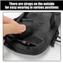 1 Morceau De Bandoulière Noir De Poche Tactique, Sac De Faille De Sport Multifonctionnel, Sac De Transporteur À L'Extérieur, Acc