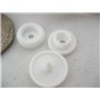 Lot de 50 boutons-pression T8 en résine plastique blanc 1