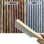 NICAVKIT Lot de 5 brosses à fil manuel avec manche en bois, 3 grandes brosses en acier inoxydable de 250 mm, 2 petites brosses e