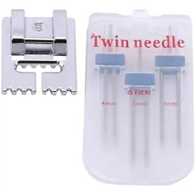 1 lot d'aiguilles doubles extensibles pour machines à coudre Brother