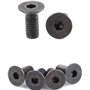 Lot de 8 vis de montage noires pour pédales de vélo SPD autobloquantes en acier