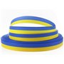 1 rouleau de ruban jaune et bleu de 4