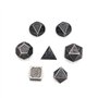 DollaTek 7PCS Jeu de dés en métal Jeu DND Jeu de dés en métal Solide polyédrique D&D avec Sac de Rangement et Alliage de Zinc av