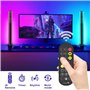 Barre lumineuse RVB, Eukee Lot de 2 RGB Bureau, Barre Lumineuse Intelligente avec Différents Effets de Lumière et Modes Musicaux