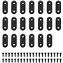 Equerre de Fixation Plats Droits Support en Droit Plat Metalliques Equerres avec Vis pour Bois Meubles Placard Réparation Suppor