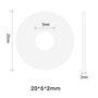 Lot de 20 joints plats en nylon blanc - Rondelles rondes en silicone - Rondelles plates - Rondes - Pour poignées de porte de sal