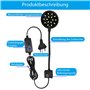 GERUI Lot de 2 pinces noires pour aquarium - 7 W - Mini éclairage LED - Haute luminosité - Clip transparent - Lumière blanche - 