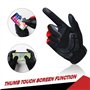 4UMOR Gants Cyclisme avec Gel Rembourré Doigt Complet - Gants Sport Respirant Souple Anti-Choc à Écran Tactile pour Vélo, VTT, B