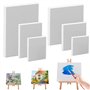 KLYNGTSK 6 PCS Toile à Peindre Vierge Cadre Toile Peinture 6 Tailles Panneau de Toile à Peindre Blanche Toile Vierge d'Artiste T