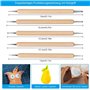 Jieddey Kit d'outils Poterie Sculpture,14 PCS Outils Poterie 5 Outils de Pointage en Bois+5 Outils de Modélisation d'argile en C