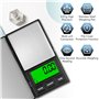 TNOMSNO 1000g/0.01g Balance Électronique de Précision, 5 Unités Polyvalentes Balance Analytique Portable Tare Pèse-Précision Pro