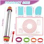 43.2cm Rouleau à Pâtisserie Antiadhésif Anneaux Réglables (2-8 mm) Tapis Silic