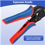 QOUBNIC Pince à Sertir, 0,5-6mm²(AWG 20-10) Pince à Sertir pour Cosses de Câbles 361 Pièces Set de Pinces pour Installations Éle