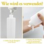 Lot de 4 bouteilles de voyage de 200 ml rechargeables avec bouchon à rabat - En plastique transparent - Pour maquillage, gel dou