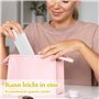 Lot de 4 bouteilles de voyage de 200 ml rechargeables avec bouchon à rabat - En plastique transparent - Pour maquillage, gel dou