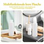 Lot de 4 bouteilles de voyage de 200 ml rechargeables avec bouchon à rabat - En plastique transparent - Pour maquillage, gel dou