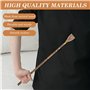 PRITOK Lot de 4 gratte-dos en bois : 17 pouces masseur long gratte-dos gratte-main gratte-dos manuel appareil de massage du dos