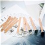 Cheeroyal Lot de 50 mèches en bois naturel avec support en fer pour fabrication de bougies faites à la main 13 x 130 mm