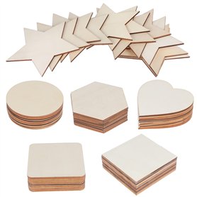 HonGien 60 Pièces Ornements de Tranches de Bois