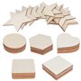 HonGien 60 Pièces Ornements de Tranches de Bois