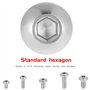 Faankiton 250 pièces M2-M10 Acier Inoxydable Bouton à Tête Hexagonale Socket Câble Boulons Vis Assortiment, Avec Clé 7 pcs et Bo