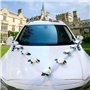 Décoration de Voiture de Mariage Blanche