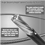 PIWOSGOL Corde à Sauter Rapide, Corde à Sauter Adulte 360° avec Double Roulement à Billes et Poignées en Aluminium Antidérapante