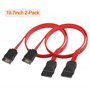 MEIRIYFA Câble d'extension SATA 7 broches mâle vers SATA femelle, 2 câbles d'extension de données SATA 7 broches – 50 cm