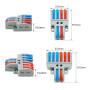 Dreamark 8 pièces Compact Connecteur Pince Électrique 2 Modèles Compact Pinces Câble Connecteur Pour Conducteur Électrique Borni