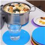 6 Pièces sous Verres Ronds en Silicone, sous Verres en Silicone, Tapis Rond en Silicone, Convient pour Un Usage Bar ou Domestiqu