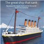 Technic Titanic Lot de Blocs de Construction, 1288 Pièces Micro Bateau de Croisière Titanic Bateau Kit de Construction Modèle No