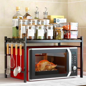 CIRULLI Etagere micro ondes extensible à 2 niveaux