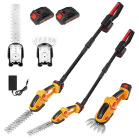 Taille-haie électrique 2-en-1 avec tige télescopique extensible (2