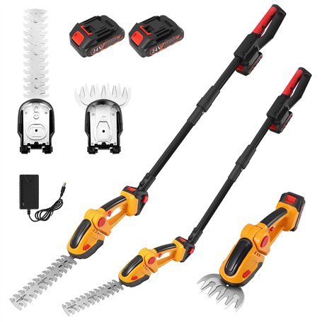 Taille-haie électrique 2-en-1 avec tige télescopique extensible (2