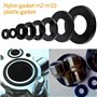 Cosswe Lot de 500 rondelles intercalaires plates et isolantes en nylon Noir M2 M2.5 M3 M4 M5 M6 M8 M10 pour automobile, plomberi