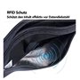 Sac banane professionnel plat - Avec protection RFID - Pour femme Portefeuille de voyage pour homme - Sac de randonnée - Pour cl