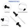 Lot de 210 rivets aveugles en aluminium - 4 x 10 mm - Pour bâtiments, bateaux, voitures et meubles - Anthracite