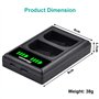 LP-E6/LP-E6N Chargeur de Batterie USB Double pour Canon B-LPE6/LP-E6N Batterie sur EOS R7 R 90D 80D 70D 60D 6D Mark II 7D Mark I