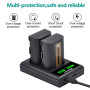 LP-E6/LP-E6N Chargeur de Batterie USB Double pour Canon B-LPE6/LP-E6N Batterie sur EOS R7 R 90D 80D 70D 60D 6D Mark II 7D Mark I