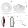 Support de balai à franges latéral principal avec coussinets Velcro amovibles compatibles avec Xiaomi Dreame Bot W10 W10 Pro