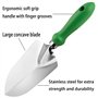Truelle de Jardin - Bêche de Jardin en Acier Inoxydable avec poignée Ergonomique et Pelle à Main en Caoutchouc Souple pour Trans