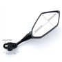 2 Rétroviseurs Moto ABS Rétroviseur Pentagonal Diamant Rotatif à 360 Degrés avec Vis